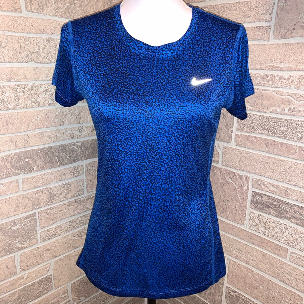 Dri-Fit Nike Animal Blue Print Sport Shirt Top